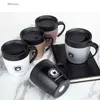 Bouteilles d'eau Poignée Tasse À Café En Acier Inoxydable Thermos Tasses Fiole À Vide Thermo Bouteille Adulte Bussiness Hommes Thé Portable Thermocup 330 ML 221130