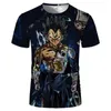 Camisetas de hombre 2022 verano dragón tema Top moda Anime dibujos animados bola 3d impresión Cool camiseta Casual manga corta Streetwear