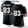 Maglia da calcio NCAA nera cucita 83 Terry McLaurin Ohio State Buckeyes Personalizza qualsiasi numero di nome XS-5XL 6XL