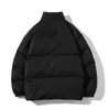 Mens Down Parkas Hombres cálidos Chaqueta de invierno sólida Parka Collar de pie Chaquetas Puffer Mujeres Grueso Negro Moda coreana Abrigo de burbuja más tamaño 221129