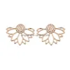 Stud Europa Joyería de moda Rhinstone Hollow Out Flower Stud Pendientes Lady Drop Delivery Dhzrv