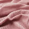 Stoelhoezen plaid jacquard zachte stof roze bank deksel voor woonkamer massieve kleur all-inclusive moderne elastische hoekbank slipcover