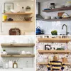 Nyhetsartiklar Wall Shelf Wood Floating Rack Hidden Decoration Storage Holder Multifunktion Dekorativ för kök sovrum ram 221129