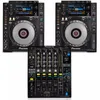 Controles de iluminação Pioneiros originais DJ Conjunto 2x CDJ-3000 Players Controller 1x DJM-900NXS2 Bundle Mixer Deal