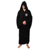 Restas masculinas flanela masculina com roupão de estrela grossa com capuz Jedi Bathrobe Robe Winter Long Bath Bath Homewear 221130