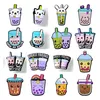 HotSale Moda Simple DIY Boba Milk Tea Coffee Cup Series Croc Shoe Charms