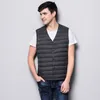 Herenvesten man ultra licht naar beneden vest veer lente herfst mouwloze vneck vest mannelijke casual winter zonder kraag zonder waast 221130