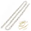 B￤lten Pearl Bridal Fantastiska kvinnor Golden Crystal Sash Woven Belt Wedding Dress Girdle Accessories Ladies Brand Design