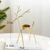 Candle Holders Navidad 2023 Kerstdecor voor Home Iron Xmas Tree Creative Elk Metal Holder Candlestick Table Decoratie ornamenten