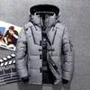Mens Down Parkas Winter White Duck Jacket Män utomhus huva kappa avslappnad vindbrytare tjock varm snö överdimensionerad outwear 221130