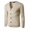 Hommes chandails Vintage hommes tricoté manteau boutons col en v automne hiver vêtements d'extérieur couleur unie à manches longues Cardigan tricots 221129