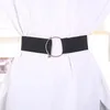 Belts 1pc High Quality Elastic Band Wide Simple Down Coat Waist Belt Female Silver Buckle Strap Dress Decoration Accessories