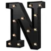 Oggetti decorativi Figurine LED lettera nera luce 26 Notte inglese Grande scommessa luminosa Luci lampada modellante per matrimoni per feste di compleanno Home Bar 221129