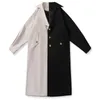 Men's Jackets Jacke Long Trench Coat Oversized Patchwork Windbreaker Big Pocket Fashion Overcoat 221130