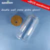 ABD Depo 16 oz Duvar Süblimasyon Camı Kar Olabilir Globe Cam Tumbler Bira Cam Buzlu İçme Gözleri Bambu Kapak ve Yeniden Kullanılabilir Saman Özel Hediyesi