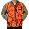 Men's Vests GUGULUZA M-4XL Orange Camo Hunting Vest for Men Fleece Game Reversible Waistcoat Sleeveless Jacket Outdoor Camouflage Clothing 221130