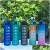 Botellas de agua 1000 ml Tapa de rebote Botella de agua Taza de deportes de fitness portátil al aire libre con escala y St 798 B3 Entrega de gota Home Garde Dhnav