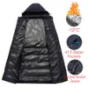 Herren Daunenparka Winter Plus Langer warmer dicker Kapuzenjackenmantel Herbst-Outwear-Outfits Klassischer winddichter Taschenparka 221129