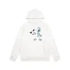 Tasarımcı Moda Marka Erkek Hoodie Lüks Uzaylı Mektup Baskı Mürettebat Boyun Süvarisi Gevşek Külot Gündelik Top Beyaz Asya Boyutu M-2XL