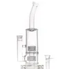 Bong in vetro Vortex Bong Doppie gabbie Tubo percolatore Narghilè Dab Rig Oil Rigs Mobius Matrix sidecar Wate Bongs Bubbler