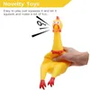 Dekompressionsleksak skrikande kycklingpress Sound Pets Pets Dogs Product Shrilling Tool Squeak Vent Funny Cute Cartoon 221129