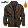 Herrenjacken TACVASEN Oversize Winter verdicken Fleece Casual Herren Baumwollmantel Multi-Taschen Taktische Parkas Windjacke 221130