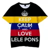 남성용 T 셔츠 Lele Pons 3D 프린팅 여름 휴가 프레피 스타일 어린이/어린이 Kawaii 옷 티셔츠 애니메이션 탑