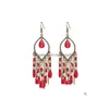 Stud Bohemian Fashion Jewelry Vintage Drop Tassels Beaded Dangle Earrings Delivery Dh4Md