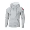 Herrtröjor tröjor män mode blixtlås lång ärm huva hoodie manlig casual hoody outwear hip hop streetwear solid pullover röd 221130