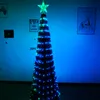 Julgran LED -str￤ngar varma vita flerf￤rgade f￤rgbyten 11 belysningsl￤gen Tr￤d Fairy Light 304LED 6 ft x 19 linjer Party String Lights For Xmas Decoration