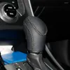 Interieur accessoires Top echte lederen versnellingsstick shift knop cover voor Elantra bij Case PPC CPR Pen op de hendel CPT -auto