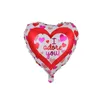 50pcs/lot Happy Valentine Day Party Balloons 18 pollici a forma di cuore Palloncino in foglio di alluminio Decorazioni per anniversario di matrimonio di compleanno