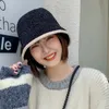 Wide Brim Hats Bucket Style Autumn and Winter Fashion Korean Ladies Fisherman Pure Color Ear Protection Wool Fishing 221129