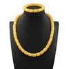 Серьги ожерелья устанавливают модные свадебные украшения для женщин Африканские бусинки ювелирные наборы коляска браслет свадебной дубай эфиопский B244