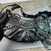 Зеркальное качество Дизайнерская сумка для мотоцикла в форме полумесяца Роскошная женская мужская модная сумка через плечо с подгузниками дорожная сумка с кошельками черные сумки-клатчи на ремне