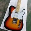 6 Strings Tobacco Sunburst Electric Guitar with Maple Fretboard White Pearled Pickguard Customizable