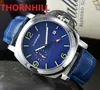 drie twee naalden lederen riem polshorloge 50mm sub wijzerplaten werk mode heren horloges Hoge kwaliteit Sport Japen VK Quartz chronograaf groothandel