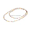 Beaded Necklaces Bohemian Fashion Jewelry Colorf Beaded Necklace Ancient Handmade Rope Woven Glass Beads Necklaces Drop Delivery Pend Dhul1