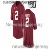 Stitched Men Women Youth #2 Jalen Hurts Red Football Jersey 150th Custom Eventuellt namn nummer XS-5XL 6XL