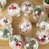 Christmas Decorations 12Pcs Ball Decor Transparent Globe Hanging Tree Decoration For Party Supplies Random Style 221130