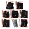 Ceintures Jupes Pantalon Chaîne Goth Multi Type Chaînes Transparent Alliage Pendentif Taille Portefeuille Poche Pour Femmes Filles Cadeau