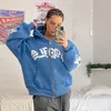 Mulheres Hoodies Moletons Zip Hoodie Snowflake Letra Impressão Gótico Punk Moletom Mulheres Hoodies Casaco Esportivo Pulôver Manga Longa Oversized Hoodie Y2K Jaqueta 221130