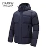 Masculino abaixo Parkas Winter Winter Water impermeável jaqueta de casaco de moda grossa com capuz com capuz e vento grande tamanho 221129