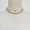 Halsband für Damen, kleine Süßwasserperlen-Halskette, modisch, schlicht, echt, natürlich, exquisite goldfarbene Accessoires, verziertes Geschenk