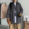 Vestes pour hommes chemises décontractées coréen ruffian belle veste en velours côtelé tendance harajuku tout match hong kong style automne à manches longues 221129