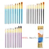 Stylos de peinture 50 pièces ensemble de pinceaux de détail professionnel synthétique manche court fournitures d'art aquarelle huile 221130