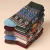 Men's Socks 5 Pairs Autumn Winter Warm Thicken Thermal Wool Fashion Casual Harajuku Spanish National Style for Gift 221130