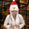 Рождественские украшения милая шляпа Санта -Клаус движущийся подвижный плюшевый подарок для женских девочек детская вечеринка косплей Тепловая шапка 221130