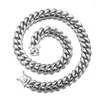 Kettingen Punk Draogn Claw Lock vaste roestvrijstalen zilver Miami Cuban Curb Chain Mens Dames ketting of armband 6/8/10/10/10/16/18 mm