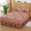 Gonna da letto 1pc Lenzuolo con angoli singolo matrimoniale Queen King Size Euro Style 100 Gonne in microfibra Biancheria con coprimaterasso elastico 221129